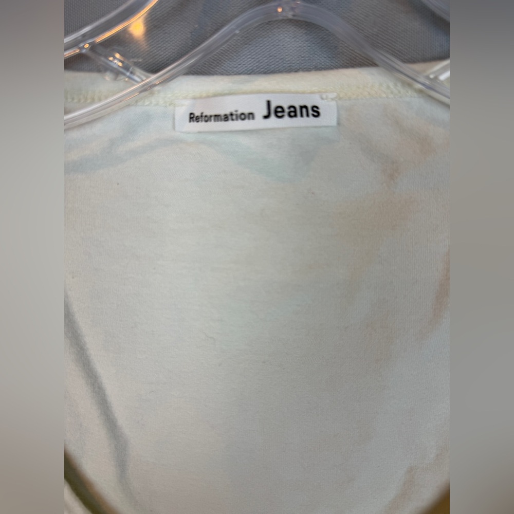 Reformation White Puff Sleeve Tee- Size Small - Picture 5 of 7